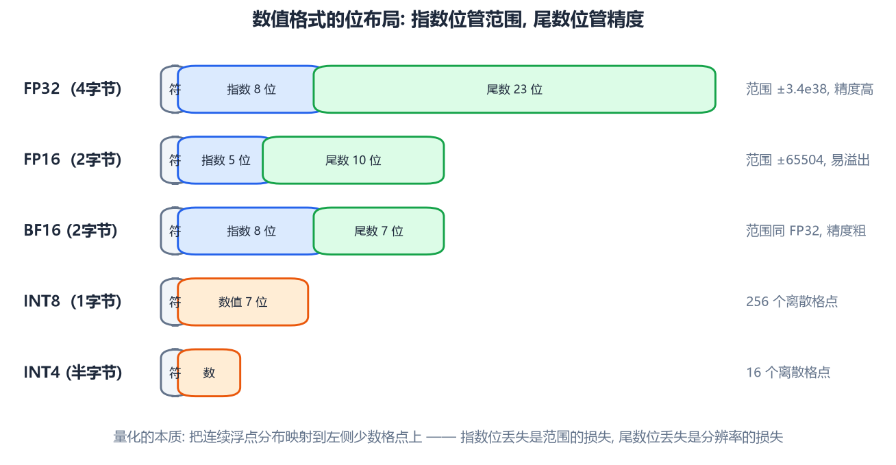 数值格式的位布局对比